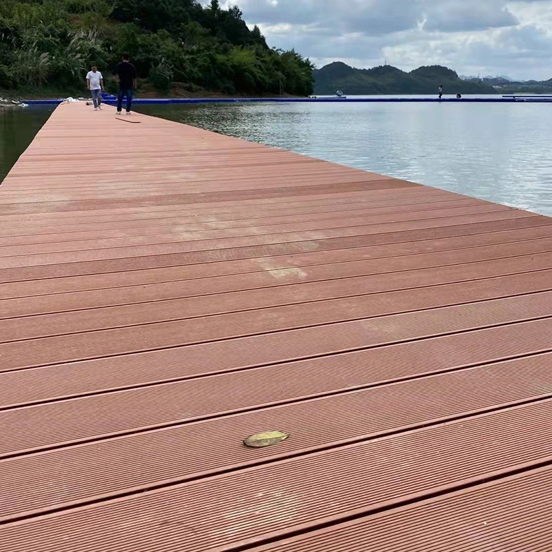 塑木地板户外露台实心阳台庭院花园地台木塑地板二代共挤塑胶围栏