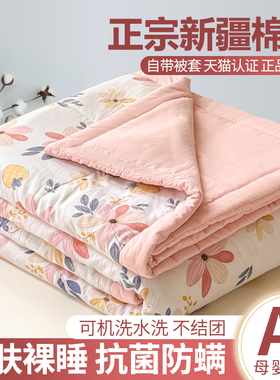 空调被夏凉被可机水洗被子夏被单人双人夏季纯棉全棉被芯2.024新