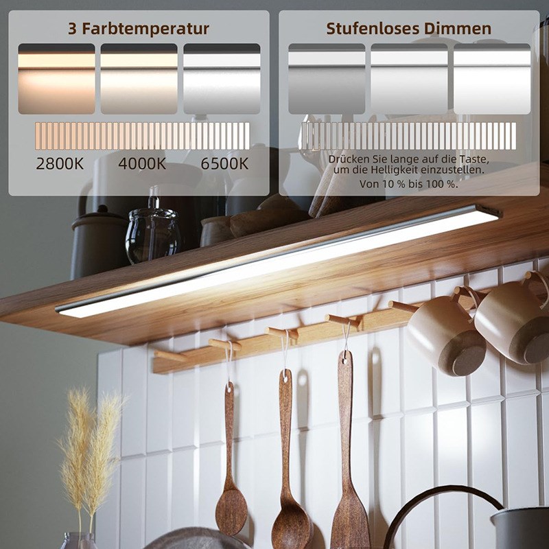 新款内置感应橱柜灯 超薄智能衣柜感应灯LED充电免布线酒柜鞋柜灯