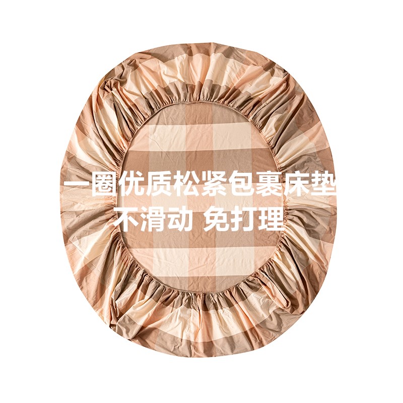 全棉床笠单件135x190x90x200订制尺寸榻榻米棕垫加高定制纯棉床罩图片