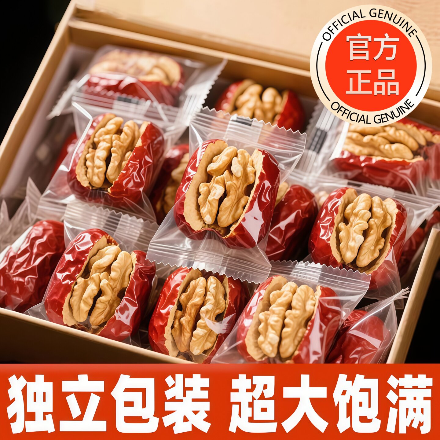 新疆特产正宗大红枣夹核桃仁什锦独立包装孕妇儿童正品官方旗舰店
