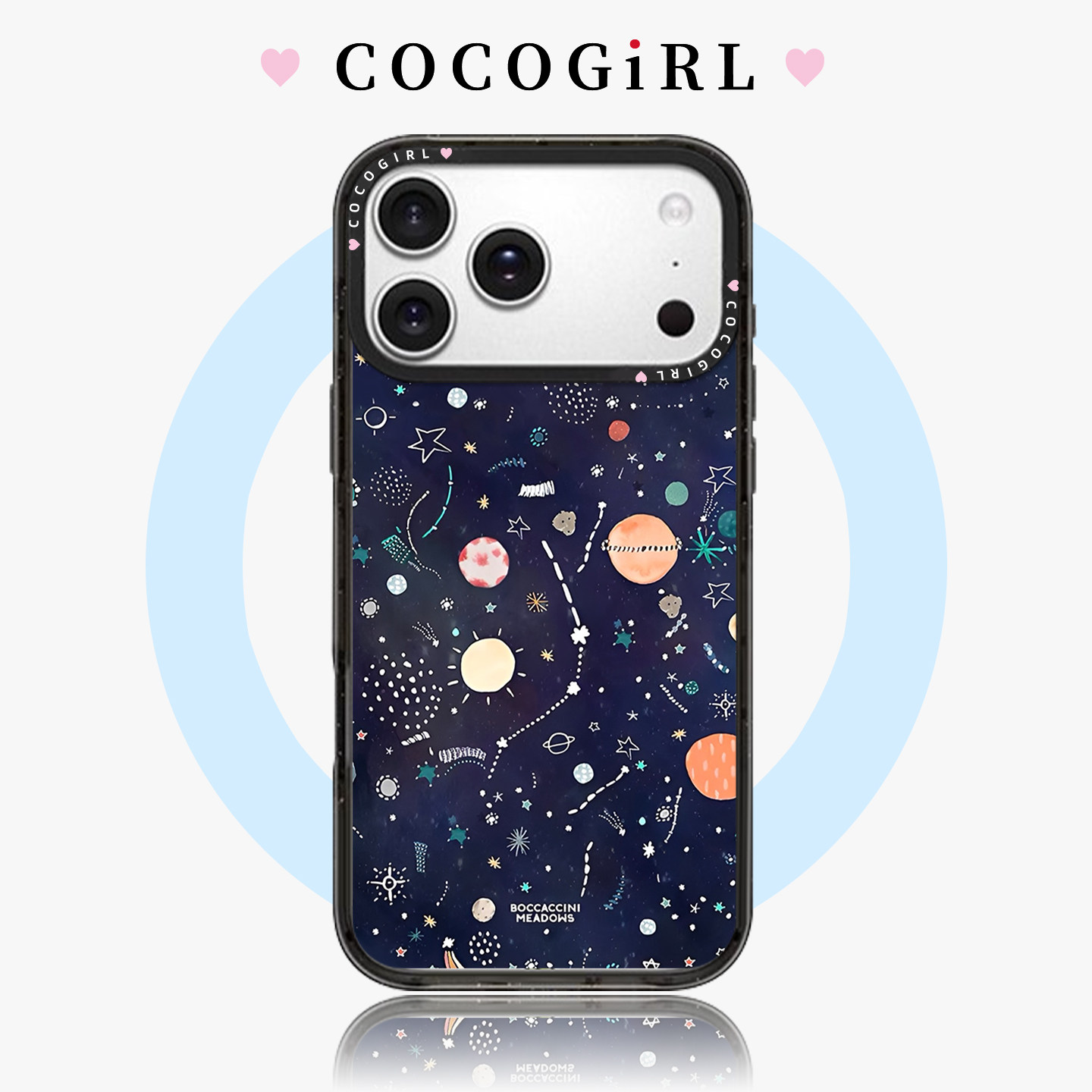 C家联名宁静太空适用iphone17promax手机壳新款亚克力苹果17pro可爱ins风16pro小众15透明14女12包按键plus