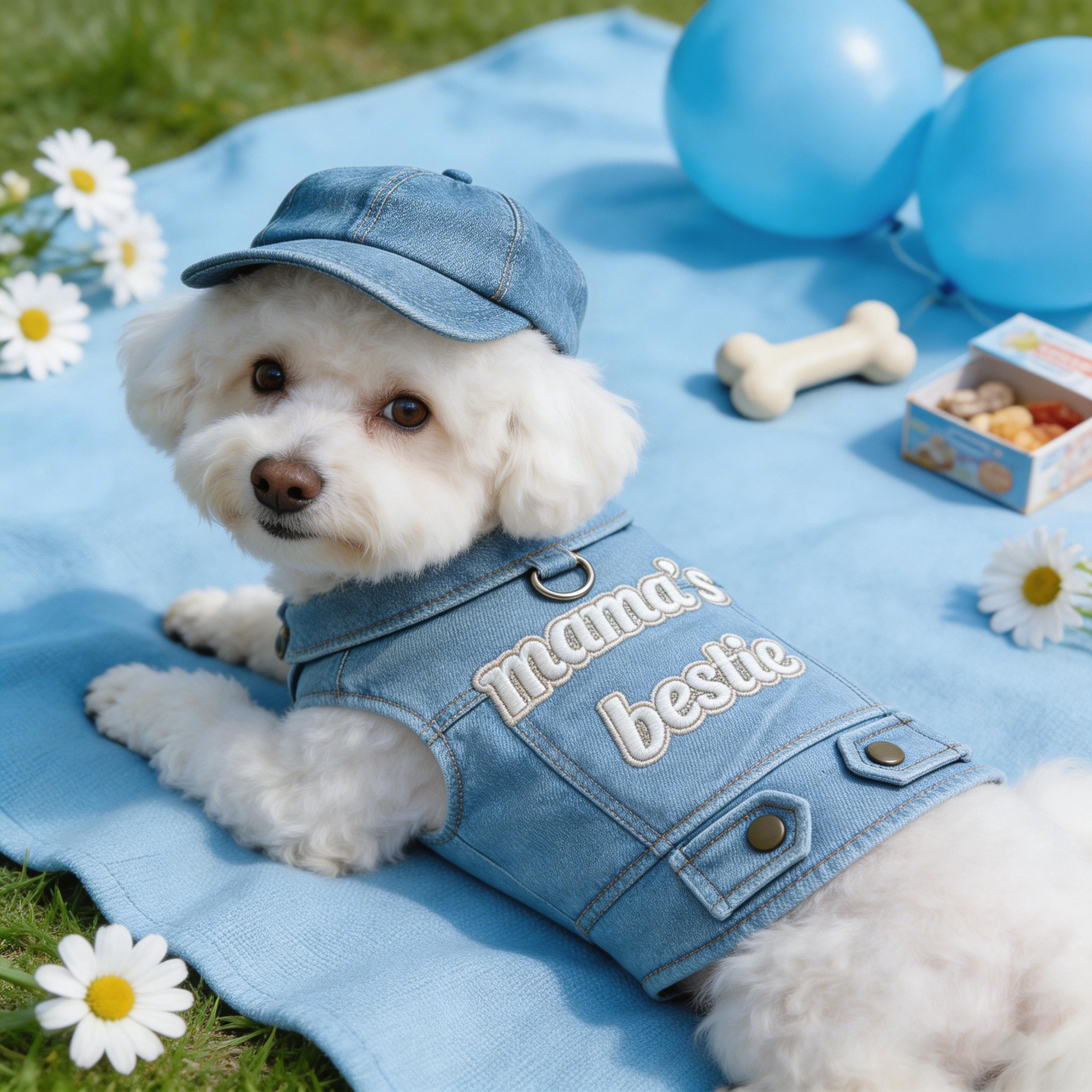 狗狗牛仔衣妈妈的好朋友小型犬外出服春夏狗狗猫咪衣服时尚漂亮