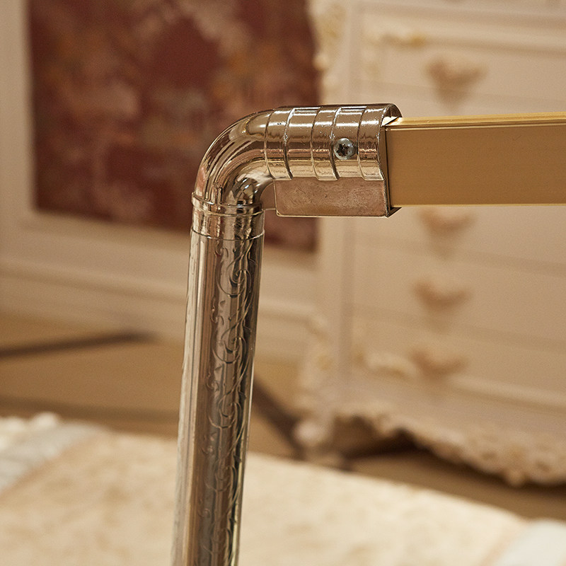 U型导轨蚊帐遮光帘支架配件拉幕式落地结实加厚1.8家用床帘支架