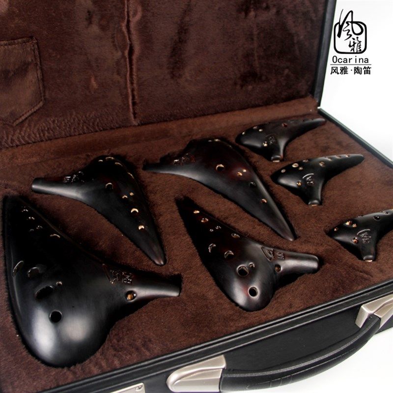 风雅陶笛 赵方陶笛 甄选12孔七件套装陶笛 熏烧十二孔演奏级陶笛,乐器/吉他/钢琴/配件,陶笛,淘宝优惠券,粉丝福利购,淘宝优惠卷