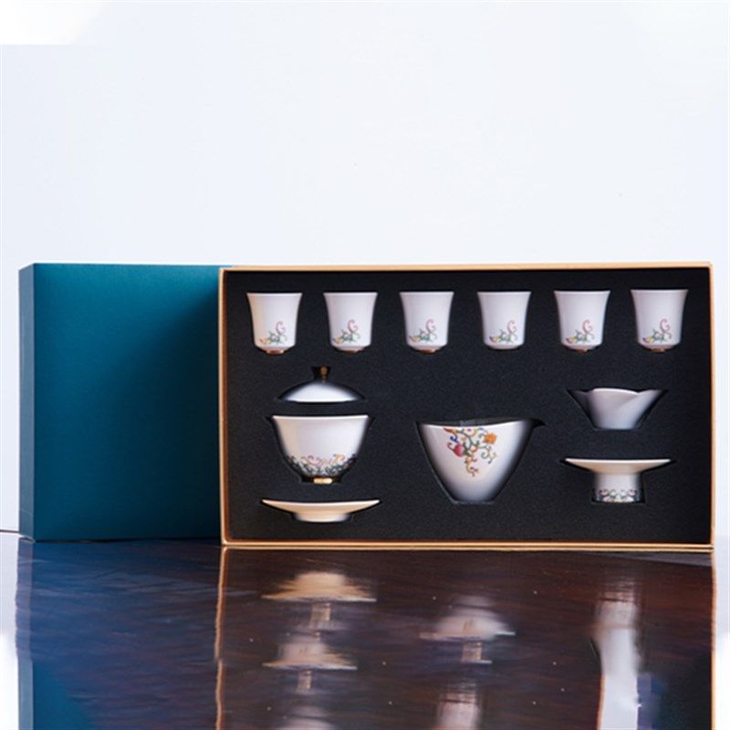 华祥苑茶具锦绣华章12头茶具套装功夫茶具组家用商务用泡茶杯组,餐饮具,整套茶具,淘宝优惠券,粉丝福利购,淘宝优惠卷