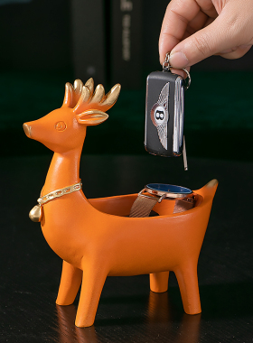 北欧玄关放钥匙的收纳摆件进门口鞋柜创意装饰品客厅家居酒柜招财