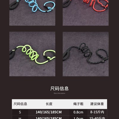 狗狗p链牵引绳伸缩p绳马犬德牧金毛中大型犬防爆冲加粗加长遛狗绳