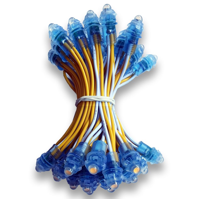 广告招牌发光字led灯珠9mm12v外露灯串穿孔灯防水灯珠室外冲孔字