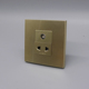 香槟金86型电视插座面板单口 TV有线电视数字电视墙壁开关插座