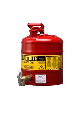 justrite I型钢制安全罐7150150Z 5加仑 底部配有08902龙头