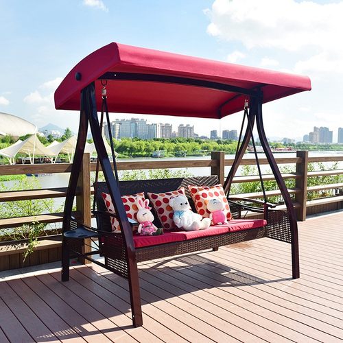 户外秋千室外庭院双人三人摇椅铁艺吊椅家用阳台千秋椅花园摇床