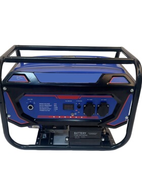 蓝色基础款2-5KW外贸 家庭备用工地施工露营应急汽油发电机