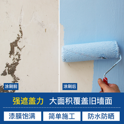 环保乳胶漆无甲醛室内墙漆自刷墙白漆儿童防水性油漆家用自刷涂料
