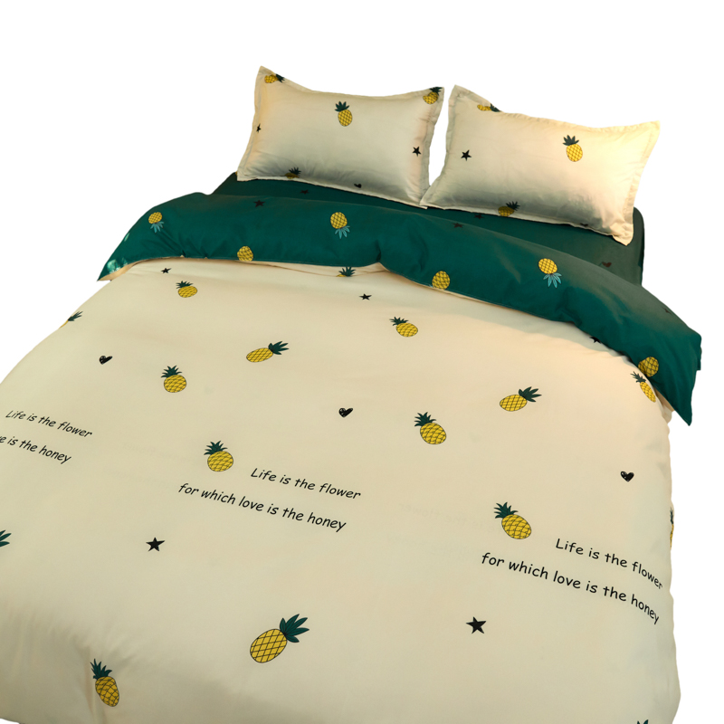 网红床上四件套单人被套150x180x200被罩1.5x1.8m宿舍床单三件套2