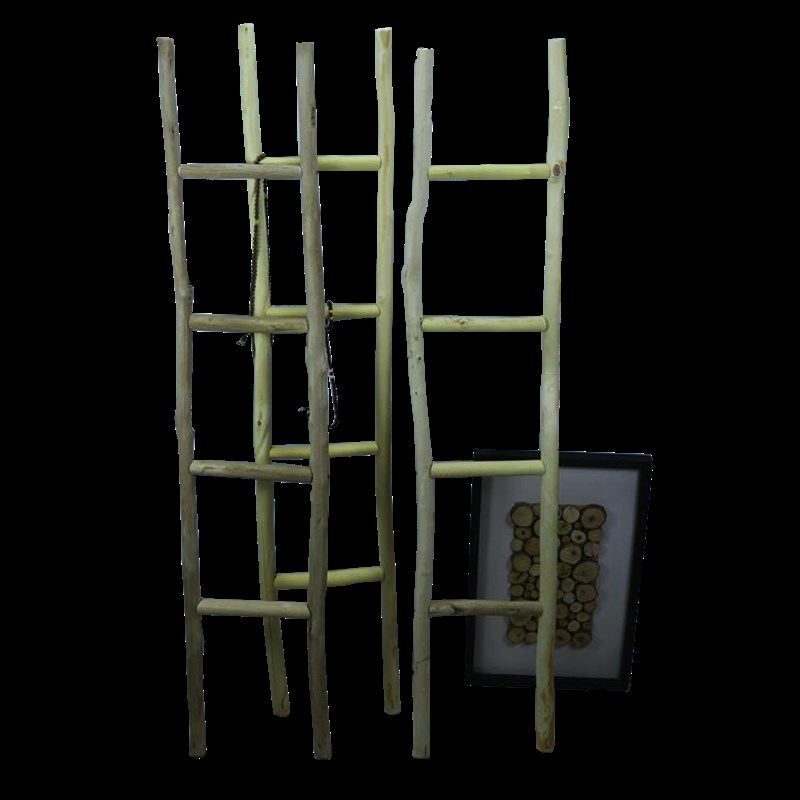 实木装饰梯子置物架拍照道具 创意实木落地挂衣架卧室毛巾衣帽架