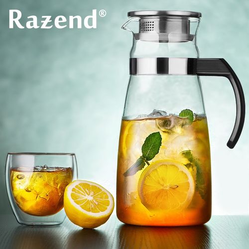 日式冷水壶玻璃耐高温家用凉白开大容量泡茶壶水杯套装扎壶果汁壶