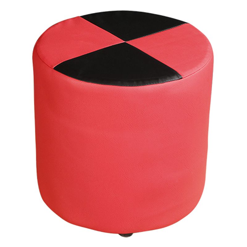 多彩皮凳子穿换鞋櫈梳妆搁脚蹬茶几椅沙发登小屁蹲矮礅大圆皮墩子