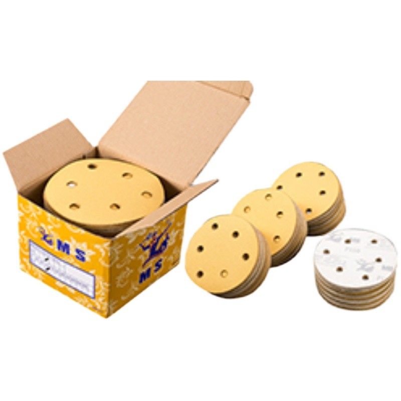 猛士圆形植绒自粘打磨抛光汽车家具广告招牌漆面5寸6寸干磨砂纸片,标准件/零部件/工业耗材,砂纸,淘宝优惠券,粉丝福利购,淘宝优惠卷