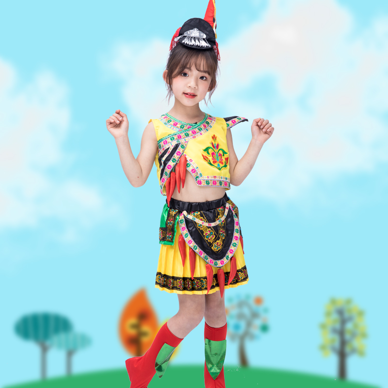 六一儿童节辣椒乐演出服童趣辣椒钵舞台服幼儿园小荷风采舞蹈服装