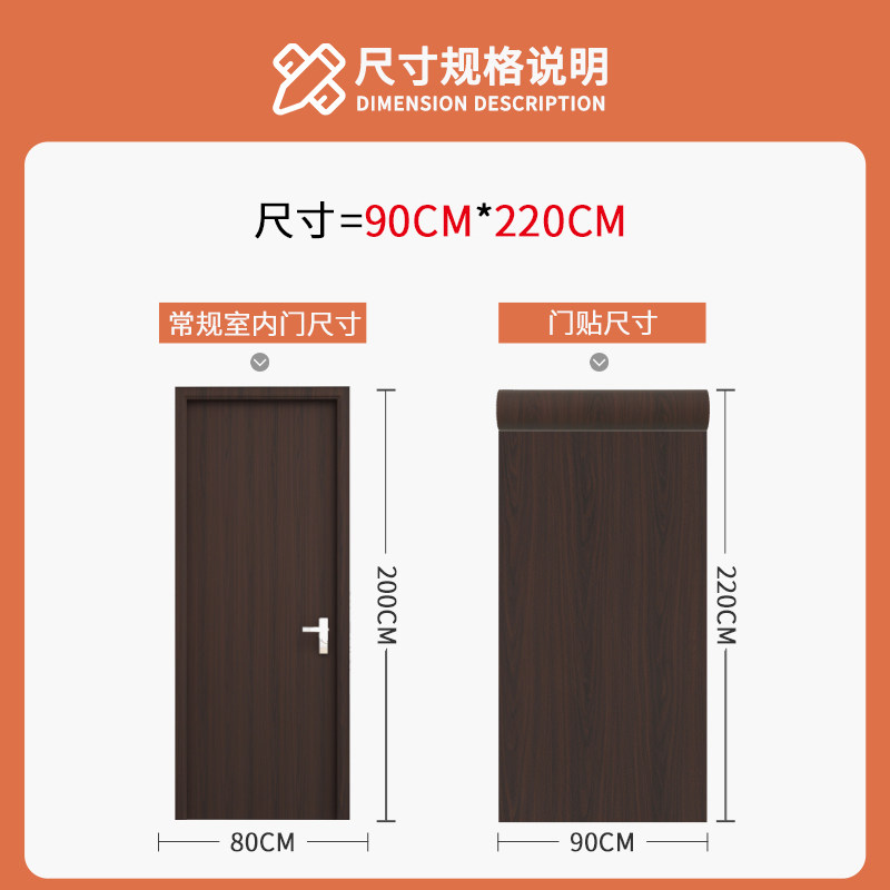 加厚门贴纸自粘整张旧门改造入户门遮丑壁纸家具卧室木门翻新贴纸