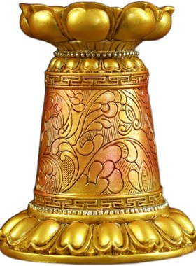 八吉祥金黄色手摇底座仿玉佛像底座莲台莲花座 包邮