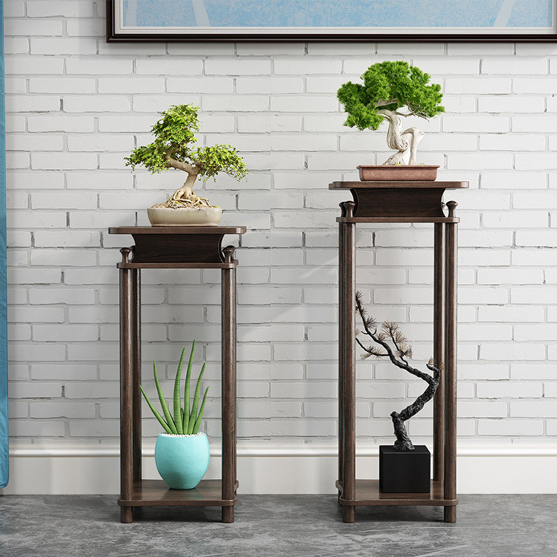 花架置物架花盆架客厅落地式吊兰架仿古花几花台中式盆栽架子室内