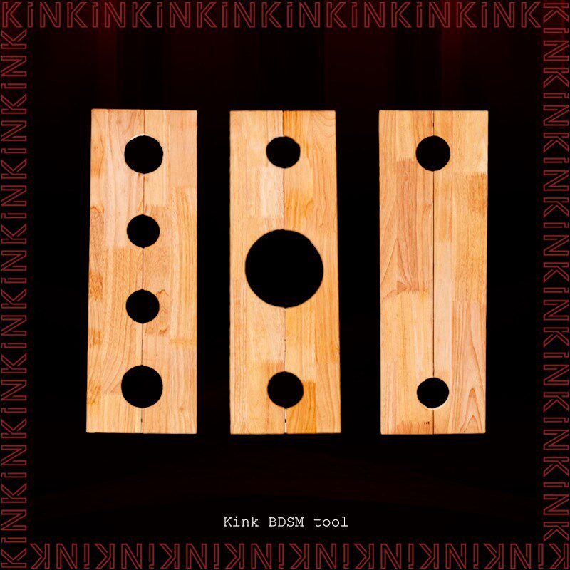 KinK古代刑具木枷锁拘束架饰品惩罚道具手枷脚枷木制
