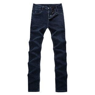 190牛仔裤男加长版高个子加绒裤子修身直筒新款男裤加厚冬季115cm