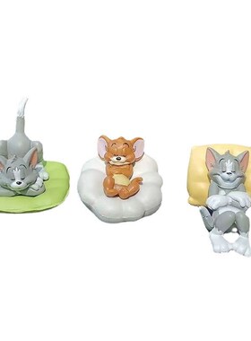 猫和老鼠汤姆杰瑞汽可爱书桌面手办玩偶小摆件车载卡通装饰品