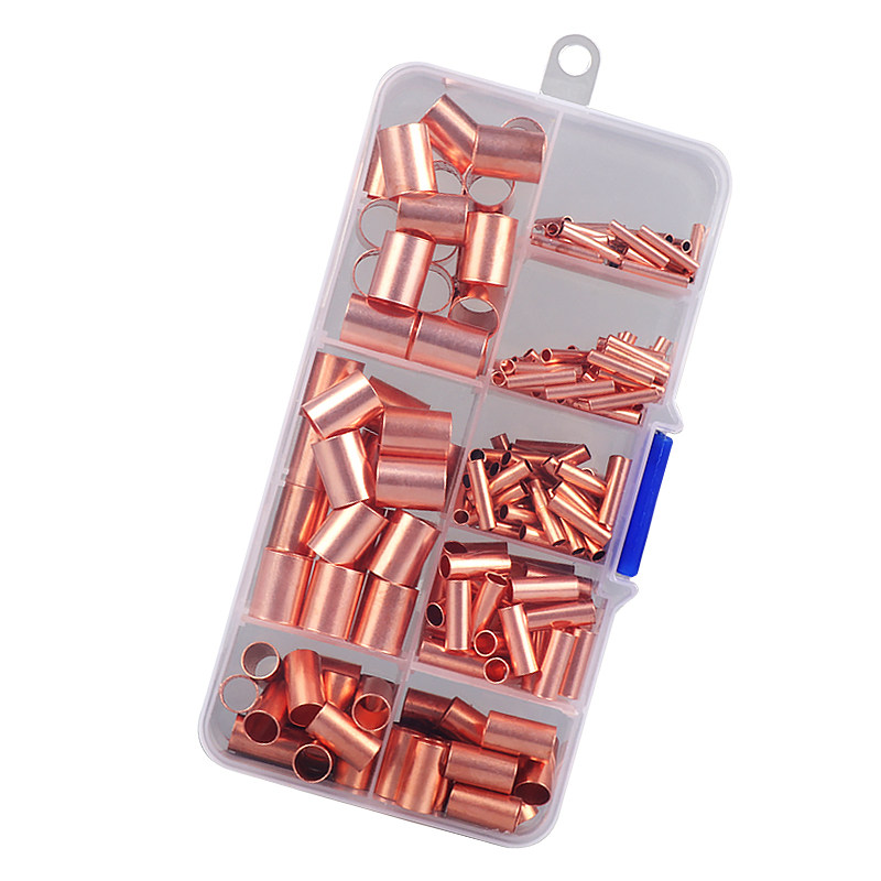 紫铜GT连接管电线接头压接端子BN小铜管对接端子连接器套装对接bv