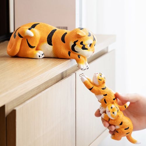 慧心巧聚老虎摆件玄关书柜客厅酒柜电视柜装饰品创意可爱手办摆设