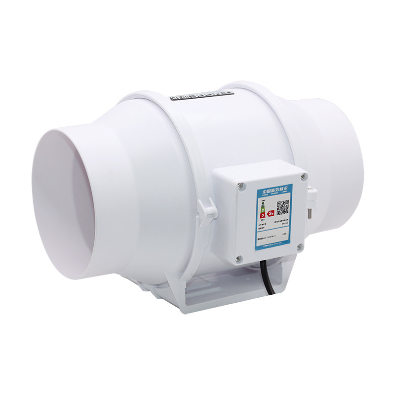 顶格6寸150斜流增压圆形管道风机PVC160单速新风排气扇强力送抽风