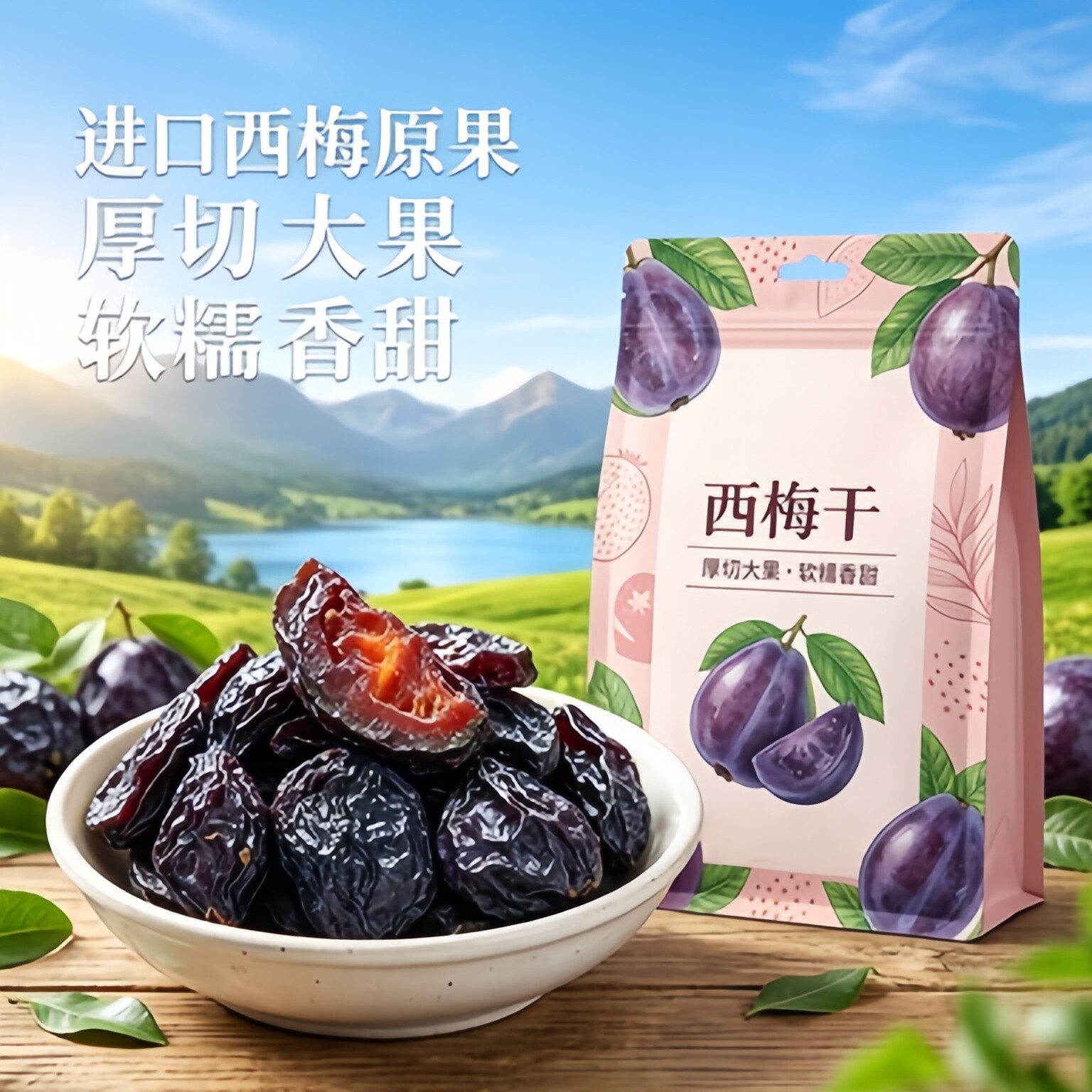 央妈推荐西梅干正品官方旗舰店无添加无糖精新疆梅子干果零食果脯