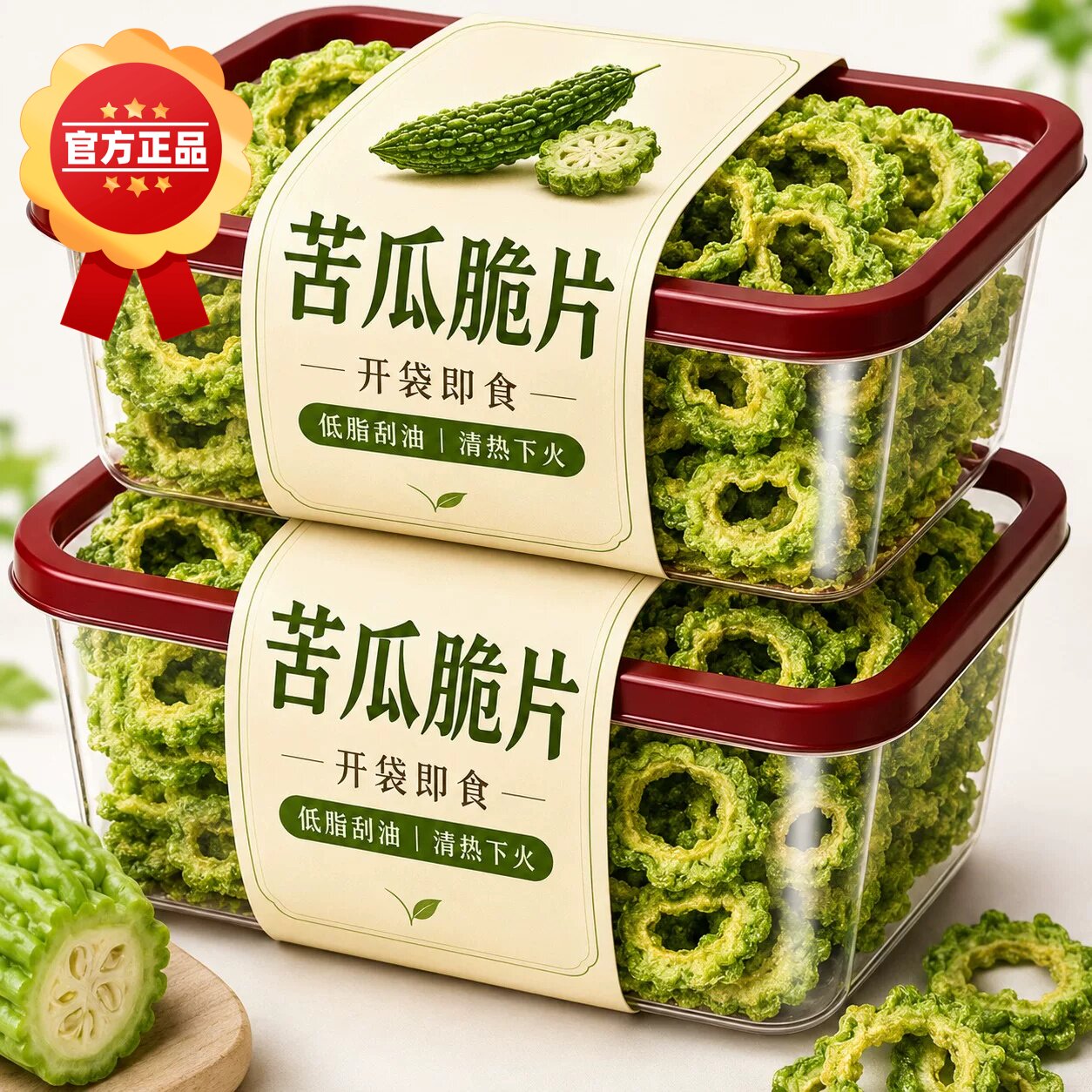 苦瓜脆片干办公室解馋休闲即食零食健康小吃营养不上火官方旗舰店
