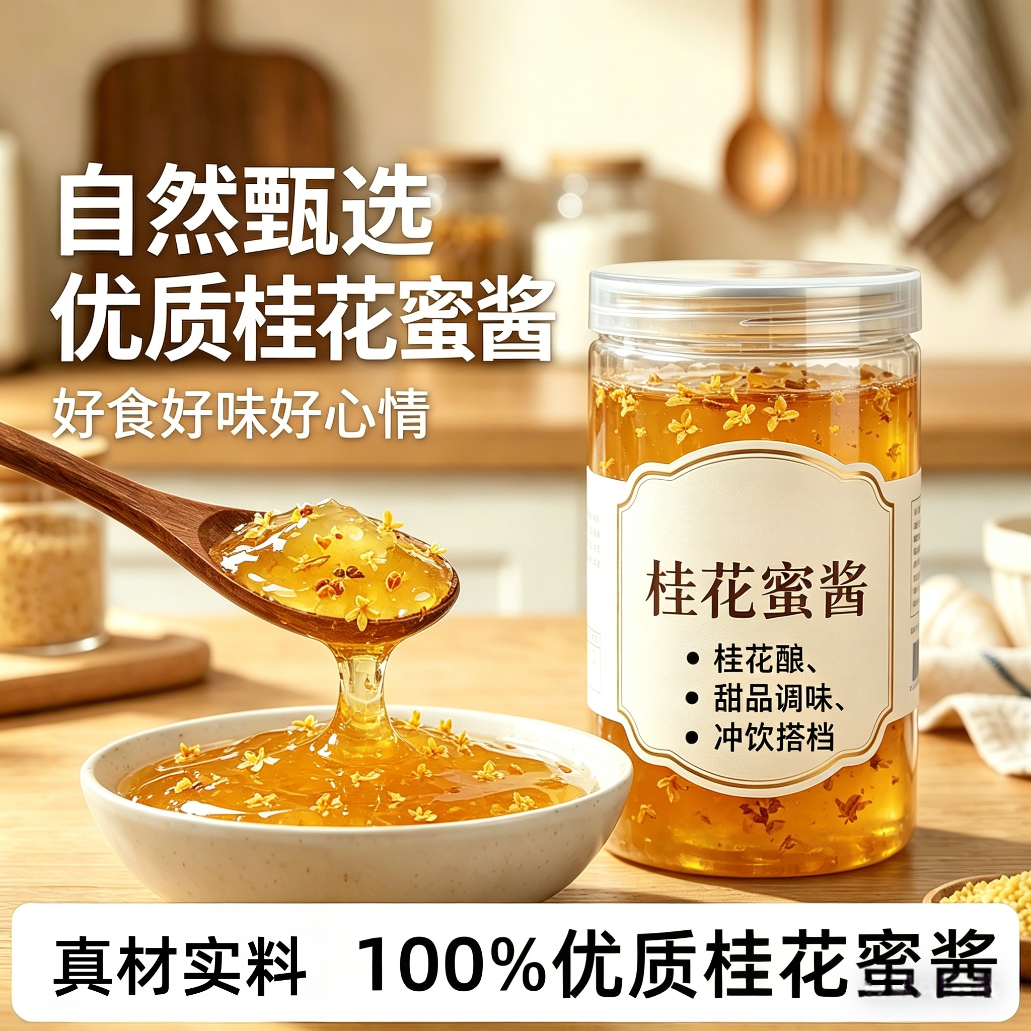 山超市同款桂花酱蜜酿浆食用蜂蜜百香果酱桂花蜜酱玫瑰酱茉莉花酱