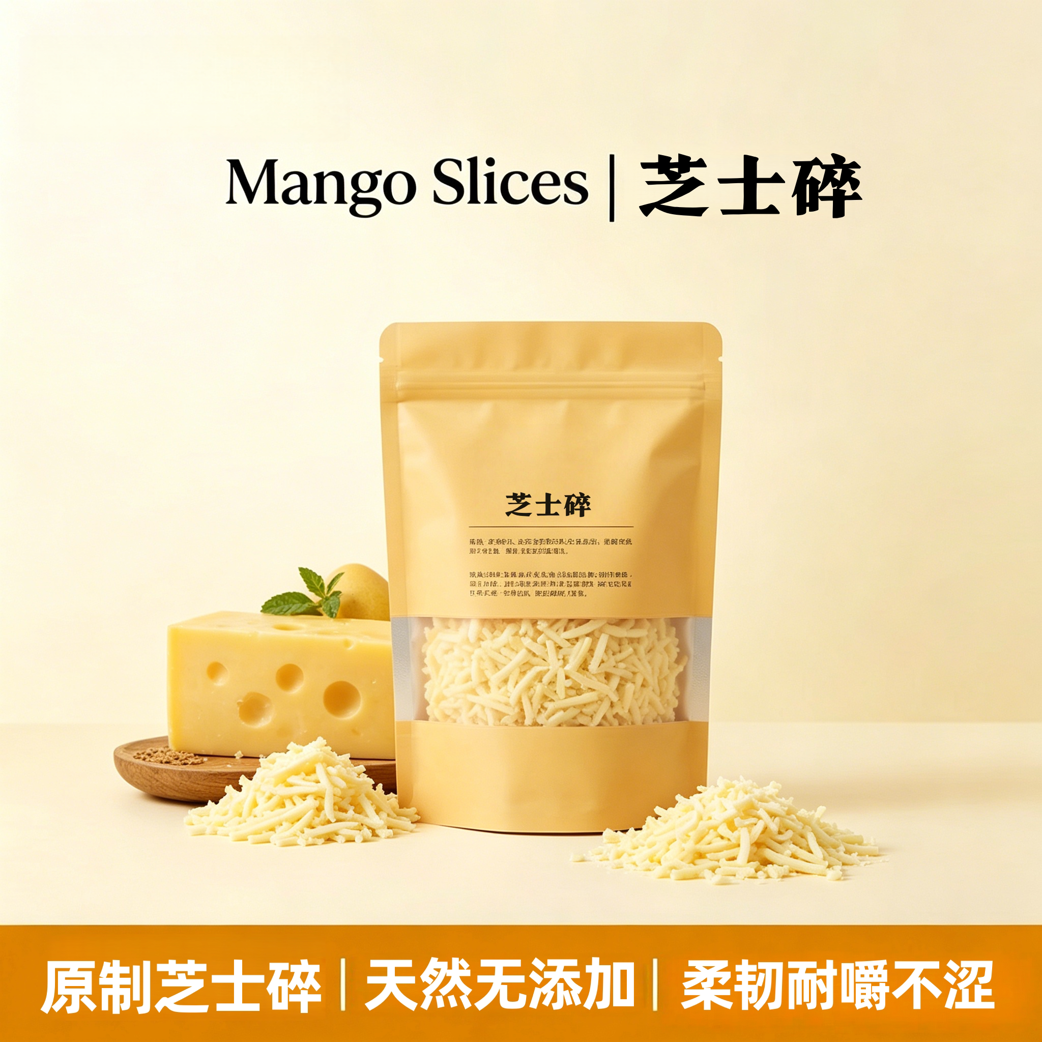 央妈推荐马苏里拉芝士碎片拉丝家用披萨奶油奶酪粒烘焙官方旗舰店