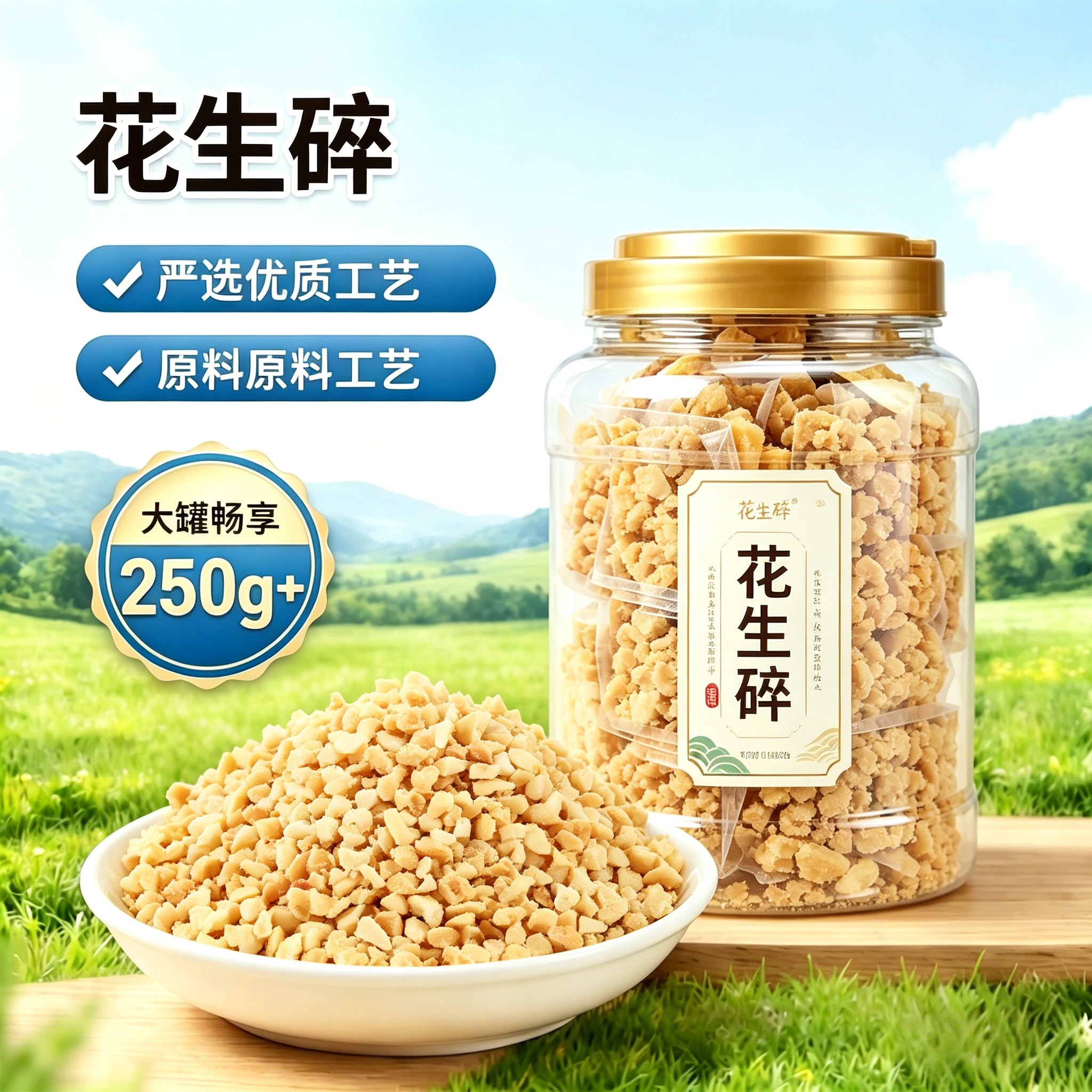 央妈推荐花生碎粒熟冰粉专用商用烘焙奶茶牛轧糖烧仙草火锅蘸料