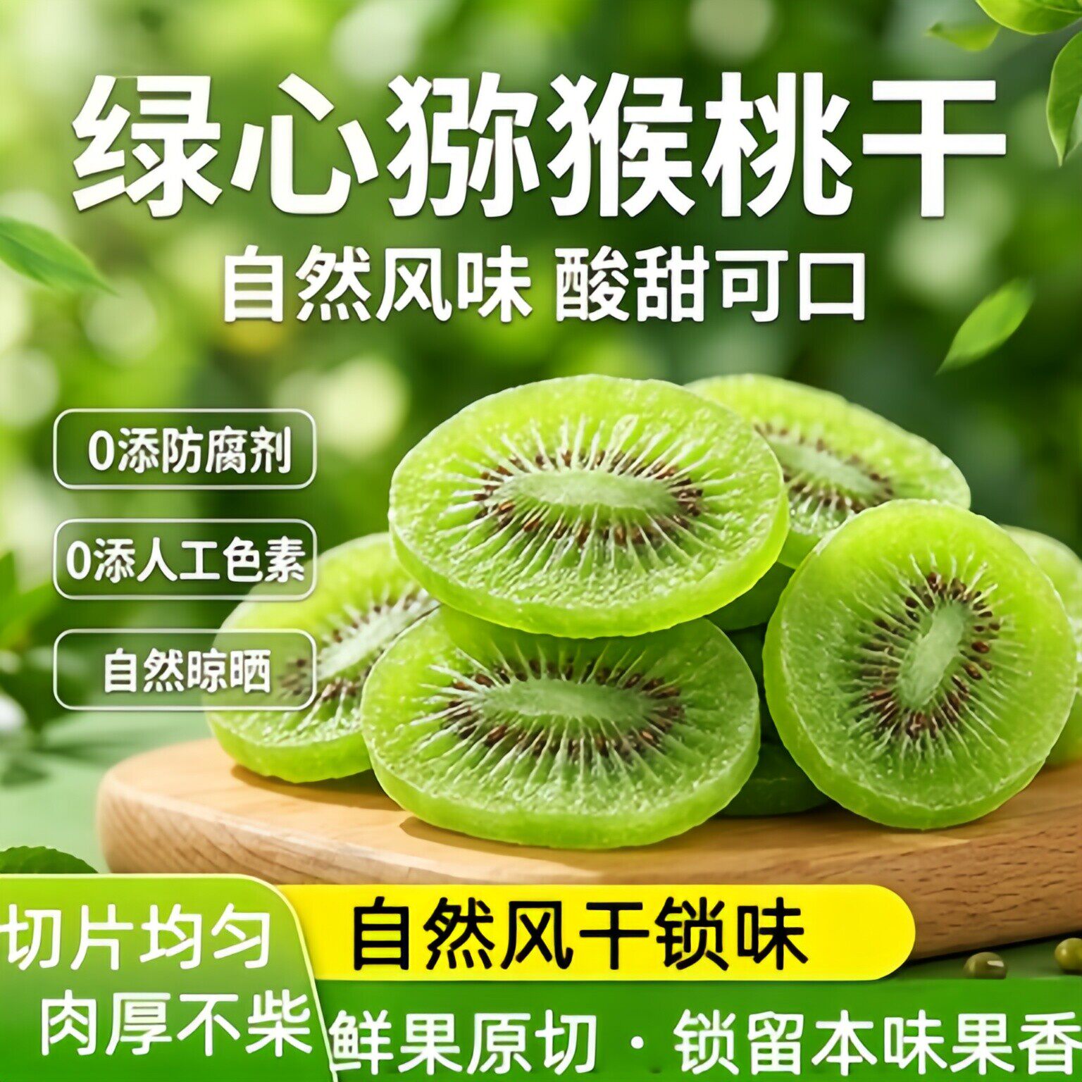 央妈推荐猕猴桃干500g奇异果干黄心桃干果孕妇休闲零食陕西特产