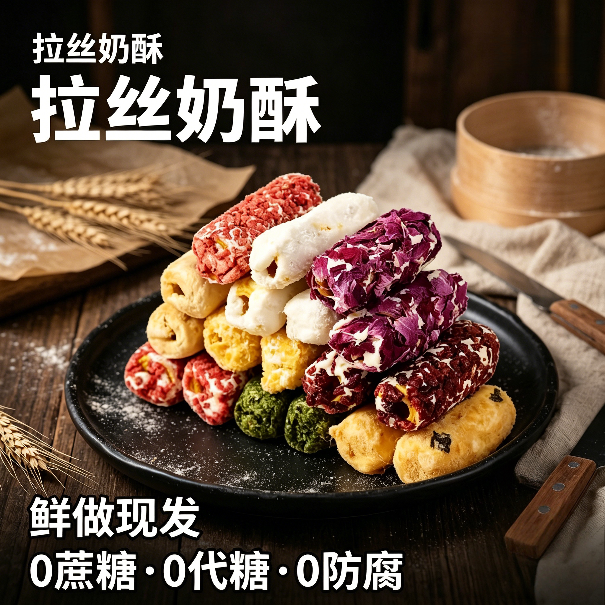 农科院拉丝奶酥新疆特产玫瑰奶酥蛋黄卷雪花酥牛轧糖糕点休闲零食