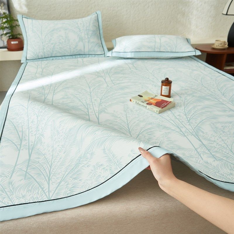 A类凉感冰丝凉席夏天冰藤席三件套床笠款夏季宿舍单人软席子防滑,床上用品,冰丝席,淘宝优惠券,粉丝福利购,淘宝优惠卷