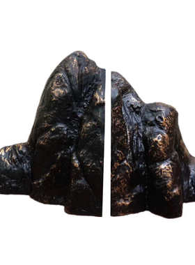 新中式简约现代创意云山书档书靠摆件样K板房书房办公室装饰工艺