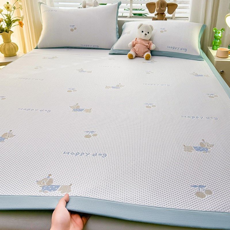 夏季凉感冰豆豆凉席a类母婴级2025新款可机洗床笠款冰丝席空调席,床上用品,冰丝席,淘宝优惠券,粉丝福利购,淘宝优惠卷