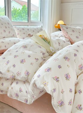 全棉床单四件套1j00纯棉被套2米x2米3被套春秋三件套纯棉床上用品