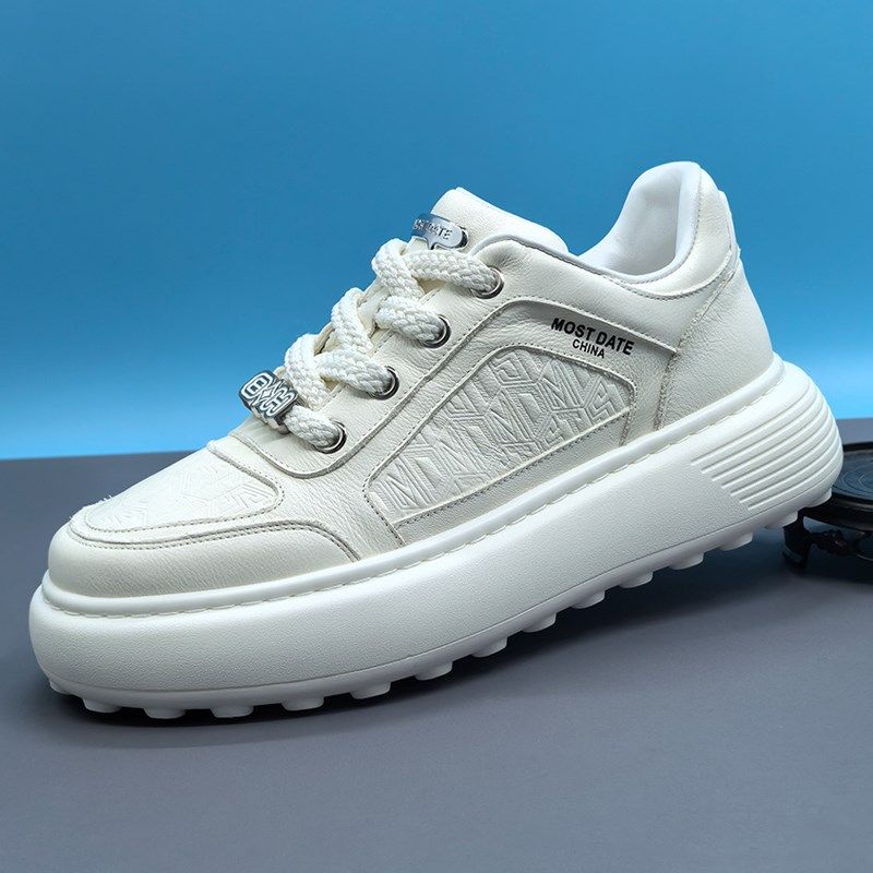 春季男鞋2025新款男士运动休闲鞋软底真皮板鞋厚底小白鞋男生鞋子,流行男鞋,时尚休闲鞋,淘宝优惠券,粉丝福利购,淘宝优惠卷