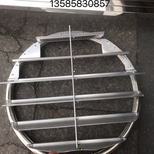 鋁合金圓形切角自垂百葉窗風機自垂百葉彎頭通風管道防雨出風口