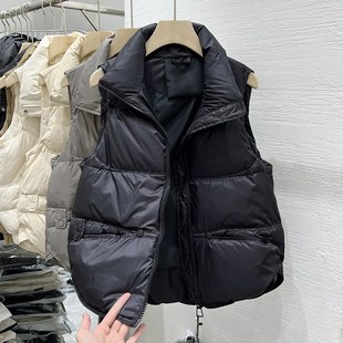 羽绒棉马甲外套女春秋冬2024年新款 欧货背心马 G洋气大码 外穿时尚