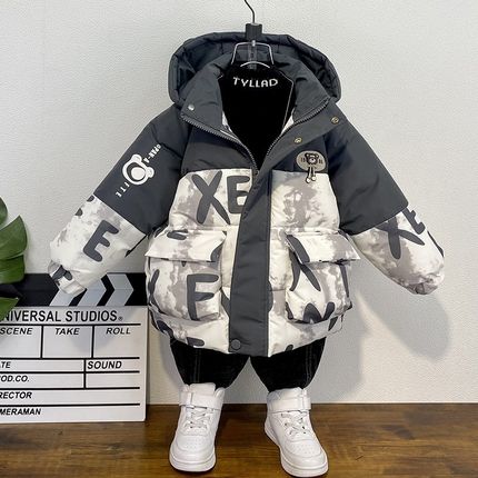 男童冬季棉衣2024新款洋气儿童B加厚羽绒棉服外套帅宝宝面包服棉