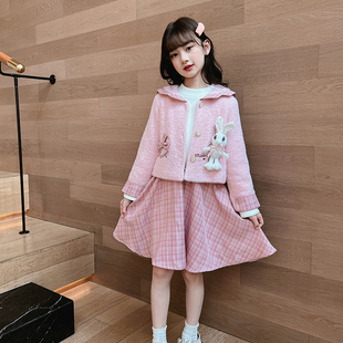 女童秋冬a装 公主 连衣裙2022新款 洋气裙子两件套冬裙儿童时髦套装