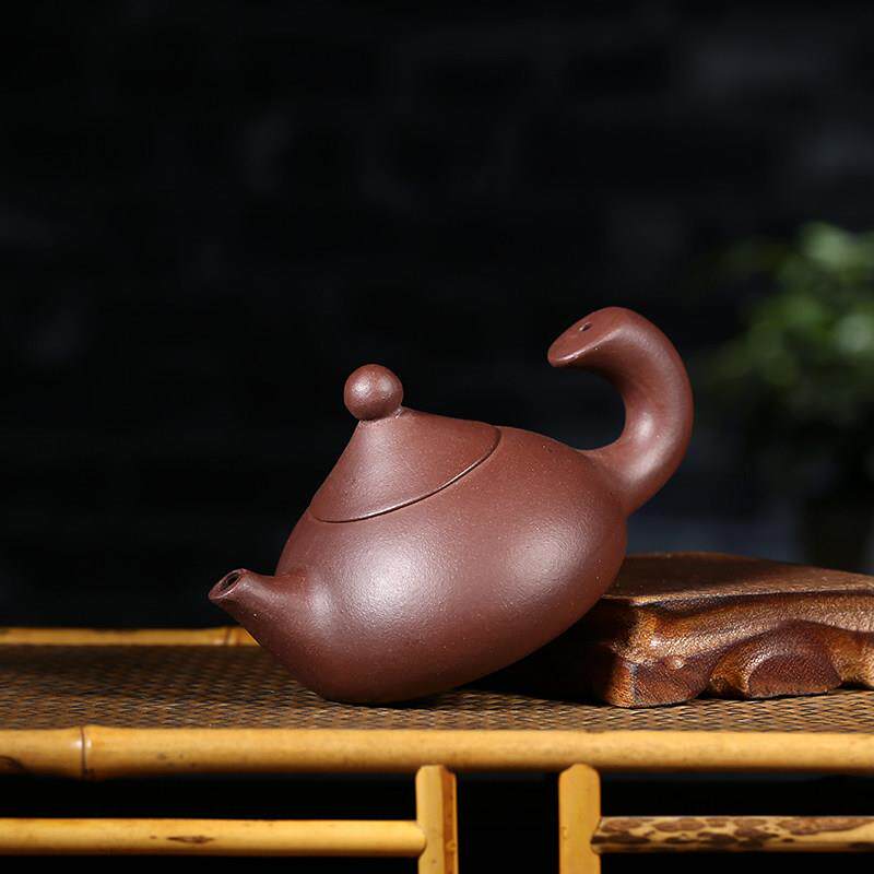 紫砂小壶100cc功夫茶壶宜兴紫砂壶纯手工泡茶壶单人手把对嘴茶壶